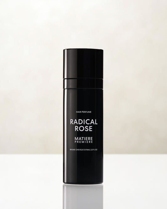 Brume cheveux Radical Rose flacon cylindrique noir